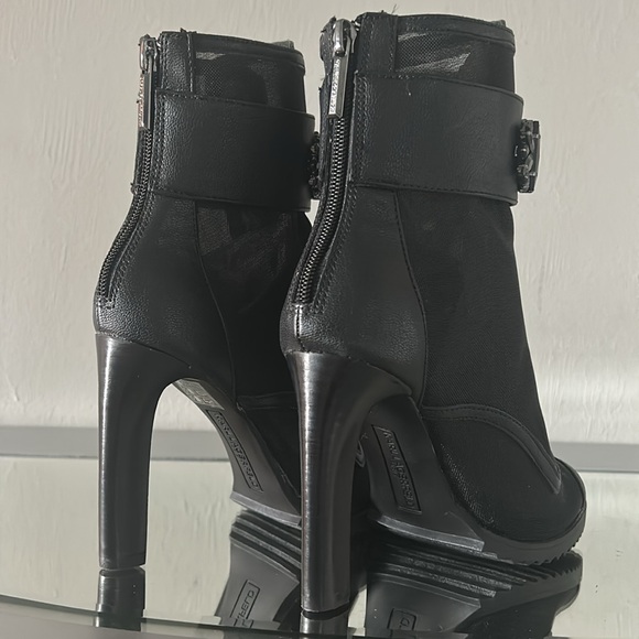 🆕 KARL LAGERFELD Paris Blayze Mesh Booties Black size 5 Women’s Heeled Boots - Picture 11 of 16